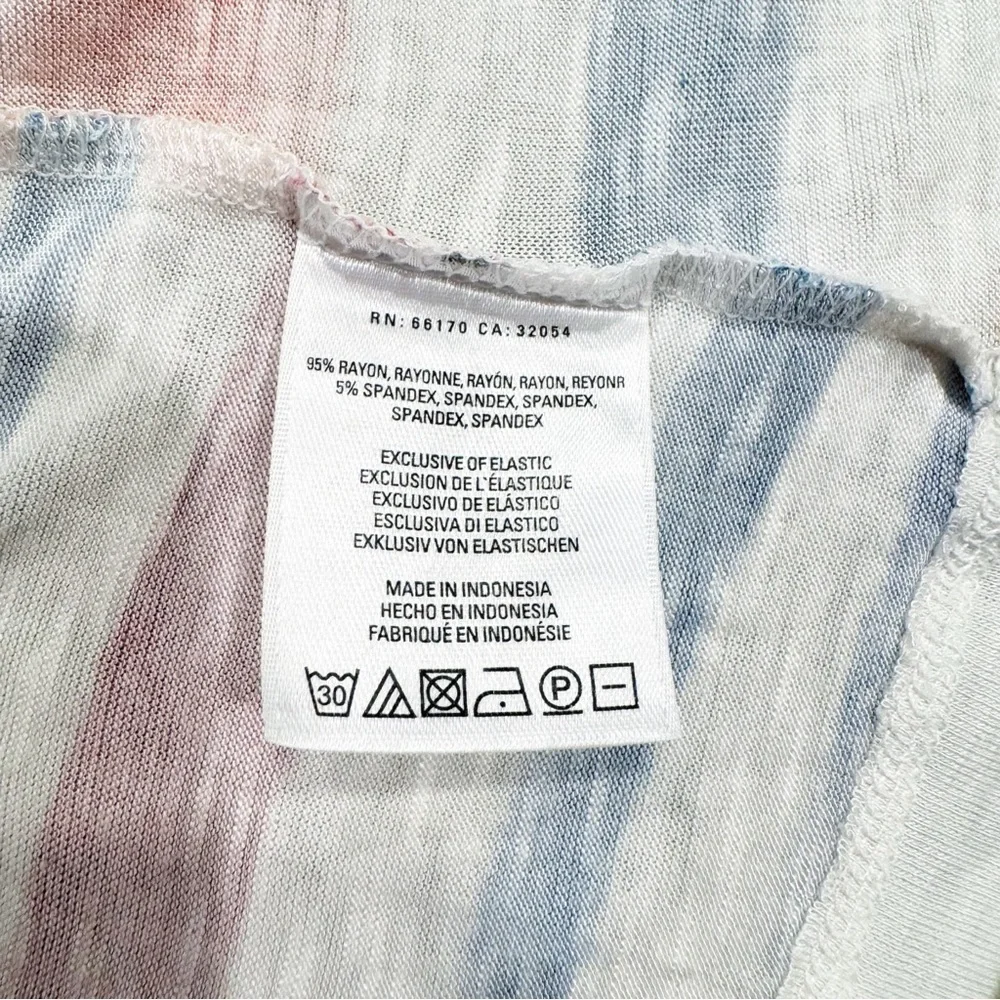 Meadow Rue | Anthro Smocked Peasant Top Striped Spandex Blue Red Size Small - Picture 6 of 6